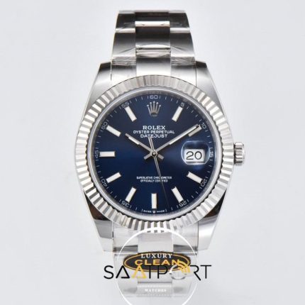 Rolex Clean Factory Datejust 41mm Mavi Kadran 904L Oyster 3235 Super Clone ETA