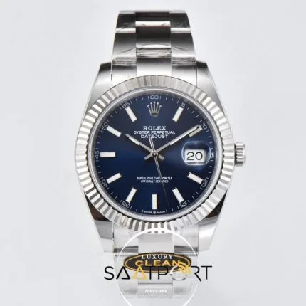 Rolex Clean Factory Datejust 41mm Mavi Kadran 904L Oyster 3235 Super Clone ETA