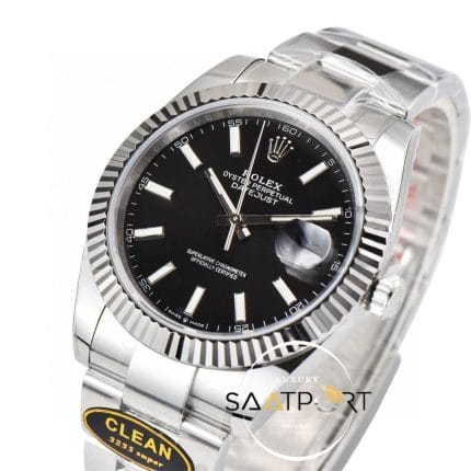 Rolex Clean Factory Datejust 41mm Siyah Kadran 904L Oyster 3235 Super Clone ETA