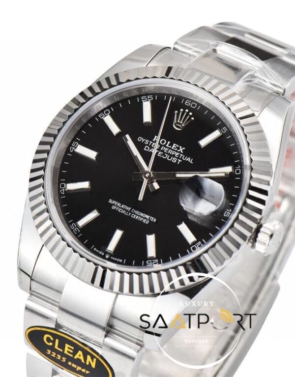 Rolex Clean Factory Datejust 41mm Siyah Kadran 904L Oyster 3235 Super Clone ETA