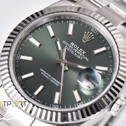 Rolex Clean Factory Datejust 41mm Yeşil Kadran 904L Oyster 3235 Super Clone ETA