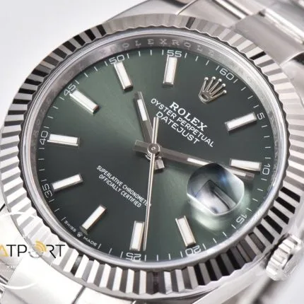 Rolex Clean Factory Datejust 41mm Yeşil Kadran 904L Oyster 3235 Super Clone ETA