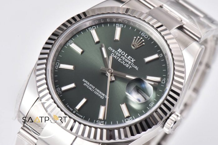 Rolex Clean Factory Datejust 41mm Yeşil Kadran 904L Oyster 3235 Super Clone ETA