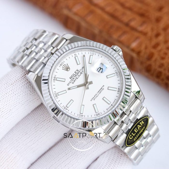 Rolex Datejust 41mm Clean Factory Beyaz Kadran 3235 Super Clone ETA