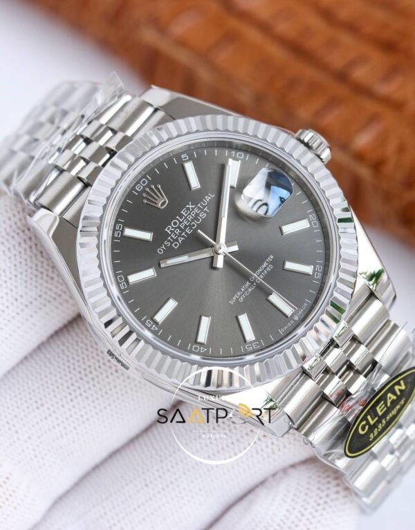 Rolex Datejust 41mm Clean Factory Gri Kadran 3235 Super Clone ETA