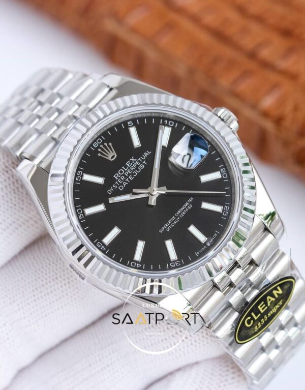 Rolex Datejust 41mm Clean Factory Siyah Kadran 3235 Super Clone ETA