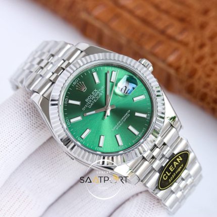 Rolex Datejust 41mm Clean Factory Yeşil Kadran 3235 Super Clone ETA