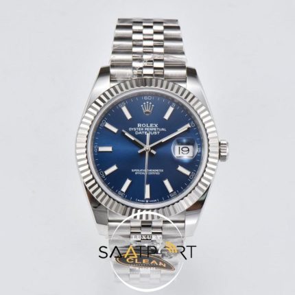 Rolex Datejust Clean Factory 41mm Mavi Kadran 904L Jubile 3235 Super Clone ETA