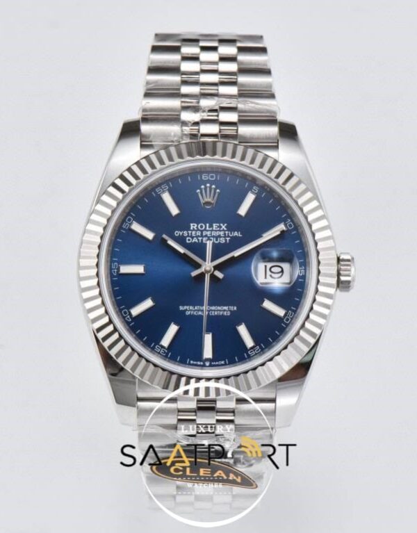 Rolex Datejust Clean Factory 41mm Mavi Kadran 904L Jubile 3235 Super Clone ETA