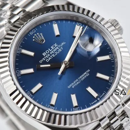 Rolex Datejust Clean Factory 41mm Mavi Kadran 904L Jubile 3235 Super Clone ETA