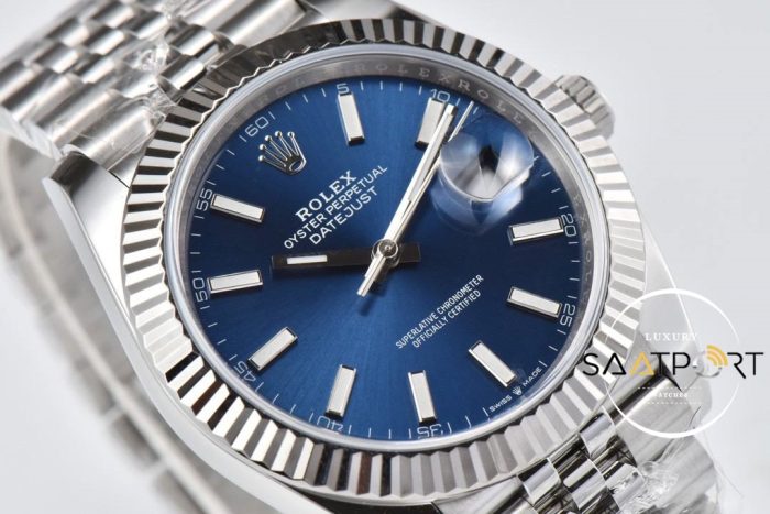 Rolex Datejust Clean Factory 41mm Mavi Kadran 904L Jubile 3235 Super Clone ETA