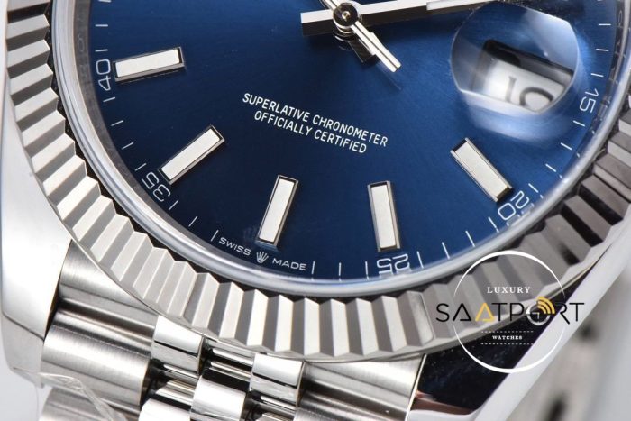 Rolex Datejust Clean Factory 41mm Mavi Kadran 904L Jubile 3235 Super Clone ETA