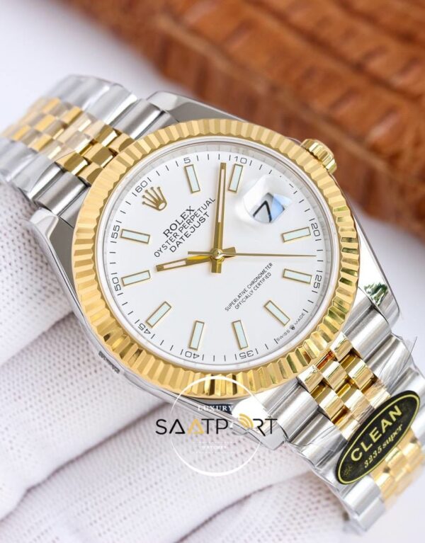 Rolex Datejust Clean Factory Beyaz Kadran 3235 Super Clone ETA