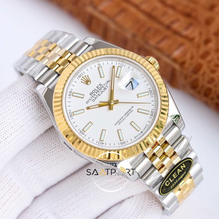 Rolex Datejust Clean Factory Beyaz Kadran 3235 Super Clone ETA