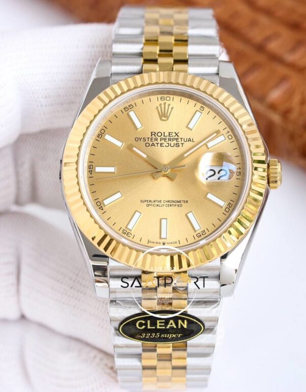 Rolex Datejust Clean Factory Gold Kadran 3235 Super Clone ETA (2)