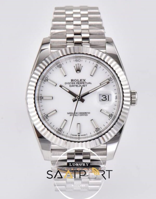 Rolex Datejust Clean Factory Jubile Kordon Beyaz Kadran 3235 Super Clone ETA