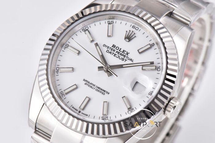 Rolex Datejust Clean Factory Oyster Kordon Beyaz Kadran 3235 Super Clone ETA