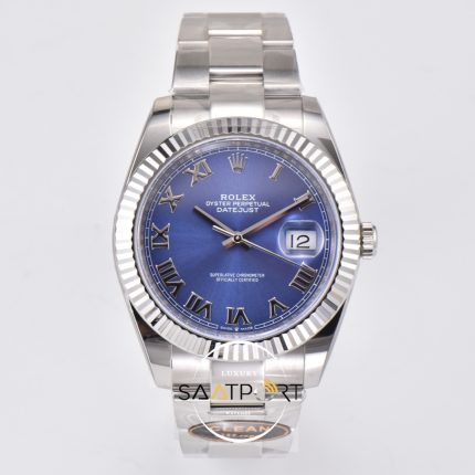 Rolex Datejust Clean Factory Roman Rakamlı Mavi Kadran 3235 Super Clone ETA