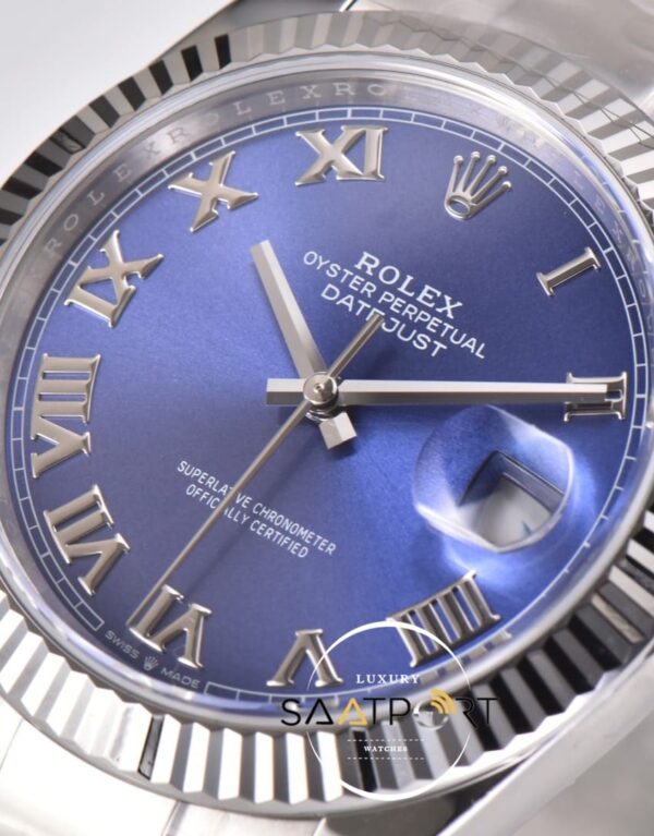Rolex Datejust Clean Factory Roman Rakamlı Mavi Kadran 3235 Super Clone ETA