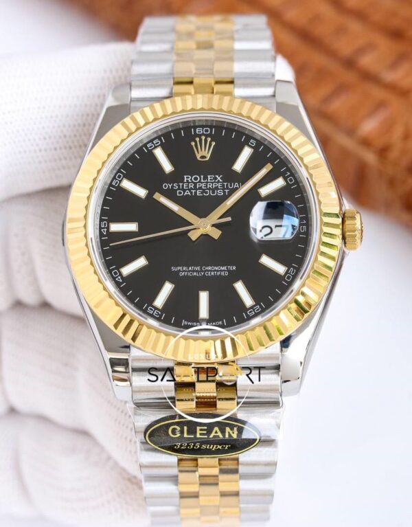 Rolex Datejust Clean Factory Siyah Kadran 3235 Super Clone ETA (2)