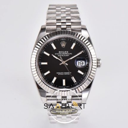 Rolex Datejust Clean Factory Siyah Kadran Jubile Kordon 3235 Super Clone ETA