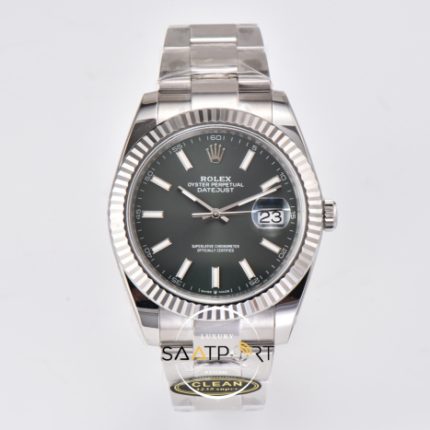 Rolex Datejust Siyah Kadran Clean Factory Oyster Kordon 3235 Super Clone ETA