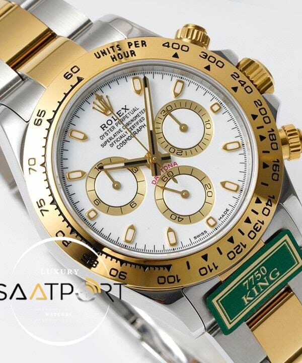 Rolex Daytona 116503 King Factory Beyaz Kadran 40 mm 904L Kasa Super Clone ETA