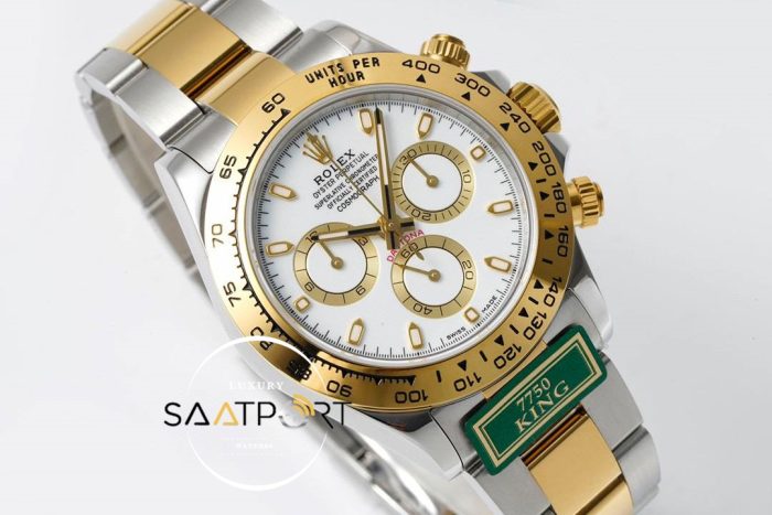 Rolex Daytona 116503 King Factory Beyaz Kadran 40 mm 904L Kasa Super Clone ETA