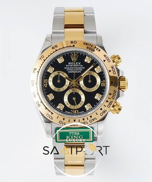 Rolex Daytona 116503 King Factory Taşlı Siyah Kadran 40 mm 904L Kasa Super Clone ETA