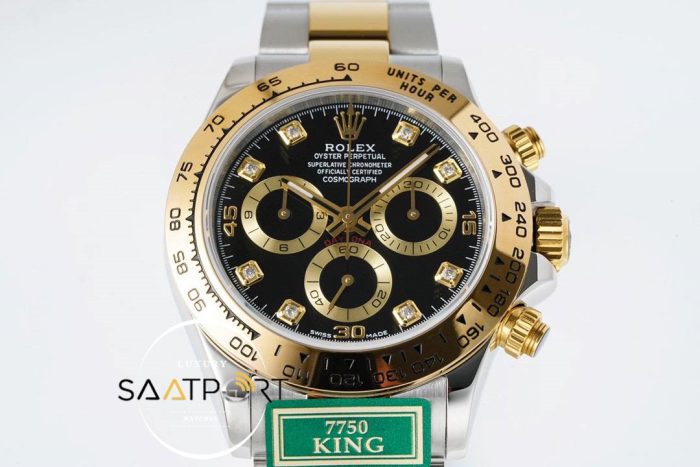 Rolex Daytona 116503 King Factory Taşlı Siyah Kadran 40 mm 904L Kasa Super Clone ETA