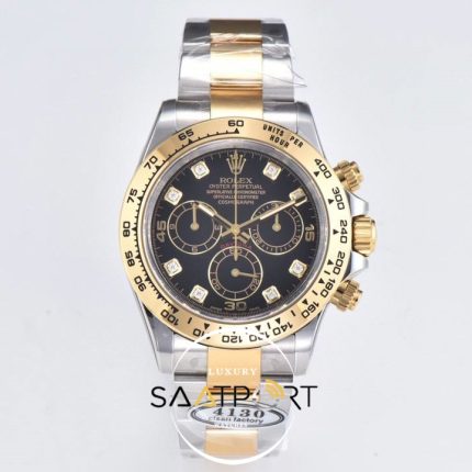 Rolex Daytona 116503LN Clean Factory 40 mm Taşlı Siyah Kadran Super Clone ETA