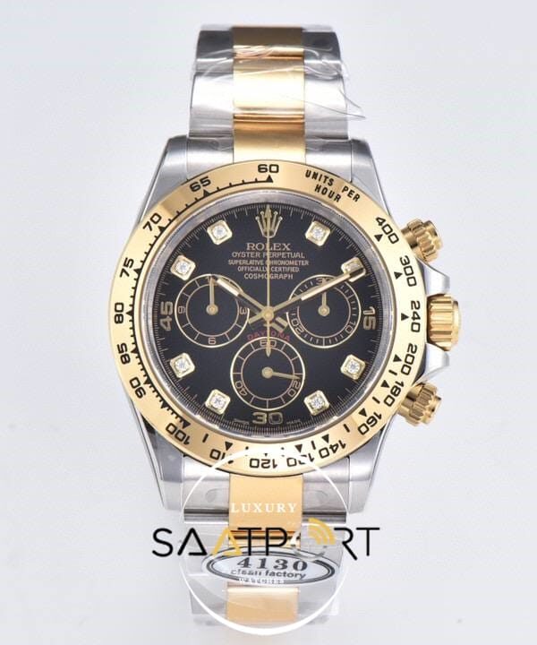 Rolex Daytona 116503LN Clean Factory 40 mm Taşlı Siyah Kadran Super Clone ETA