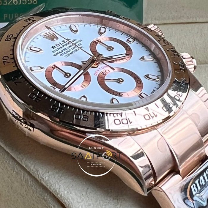 Rolex Daytona 116505 BT Factory Beyaz Kadran 40 mm 904L Çelik Kasa Super Clone ETA