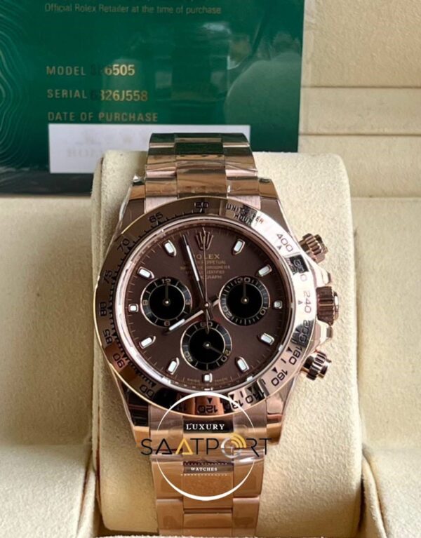 Rolex Daytona 116505 BT Factory Kahverengi Kadran 40 mm 904L Çelik Kasa Super Clone ETA