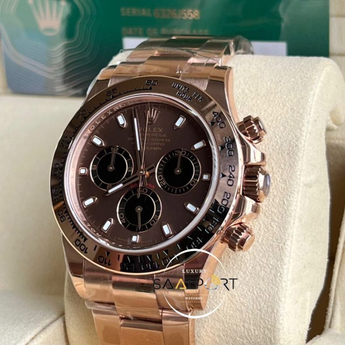 Rolex Daytona 116505 BT Factory Kahverengi Kadran 40 mm 904L Çelik Kasa Super Clone ETA