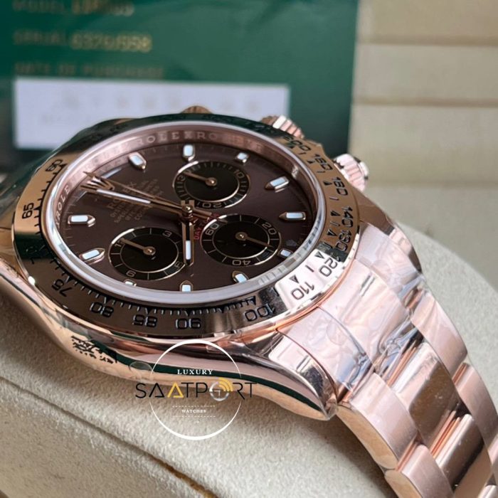 Rolex Daytona 116505 BT Factory Kahverengi Kadran 40 mm 904L Çelik Kasa Super Clone ETA