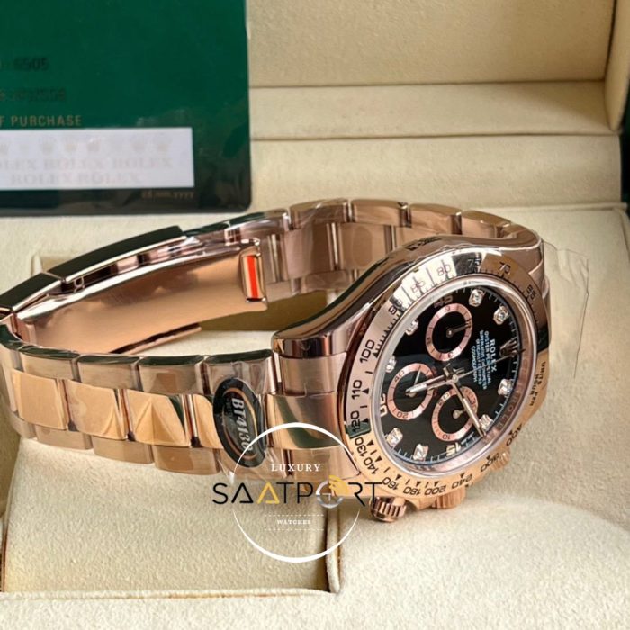 Rolex Daytona 116505 BT Factory Taşlı Siyah Kadran 40 mm 904L Çelik Kasa Super Clone ETA