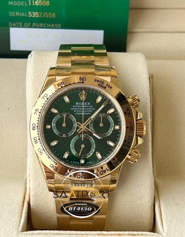 Rolex Daytona 116508 BT Factory Yeşil Kadran ETA