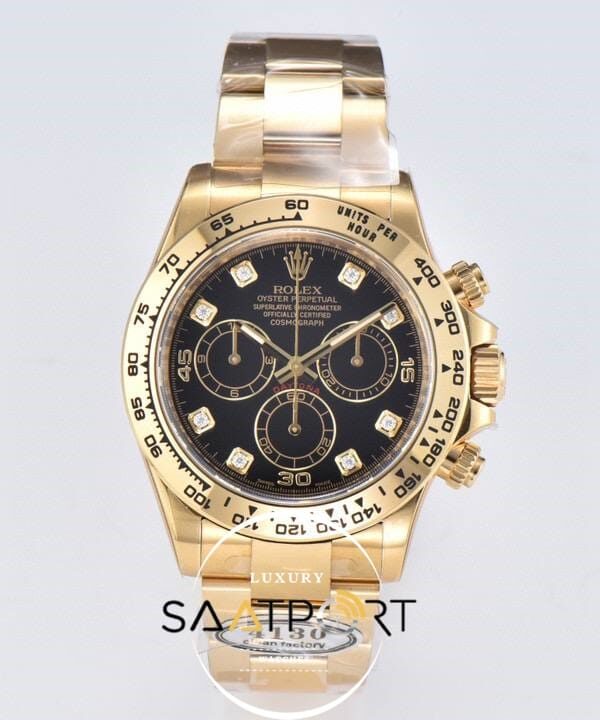 Rolex Daytona 116508 Clean Factory 40 mm Taşlı Kadran Super Clone ETA