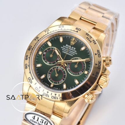 Rolex Daytona 116508 Clean Factory 40 mm Yeşil Kadran Super Clone ETA