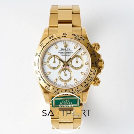 Rolex Daytona 116508 King Factory 40 mm Gold Kasa Beyaz Kadran Super Clone ETA