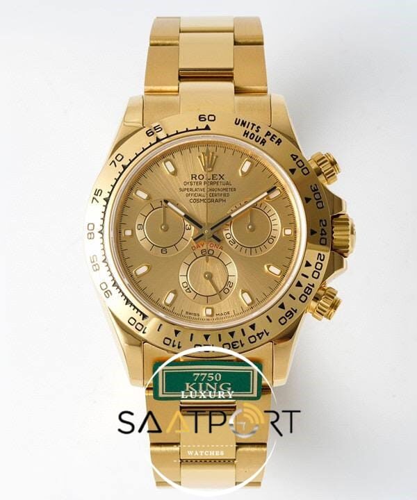 Rolex Daytona 116508 King Factory Gold Kadran 40 mm Gold Kasa Super Clone ETA