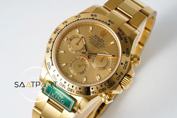 Rolex Daytona 116508 King Factory Gold Kadran 40 mm Gold Kasa Super Clone ETA