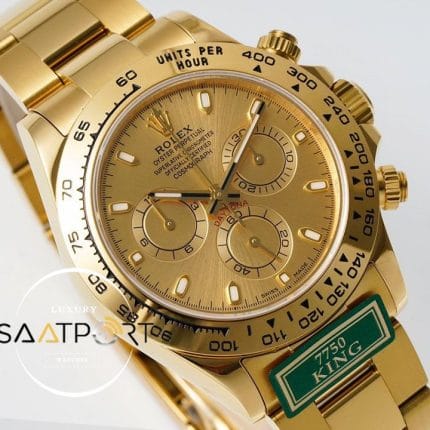 Rolex Daytona 116508 King Factory Gold Kadran 40 mm Gold Kasa Super Clone ETA