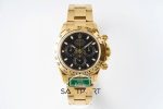 Rolex Daytona 116508 King Factory Siyah Kadran 40 mm Gold Kasa Super Clone ETA