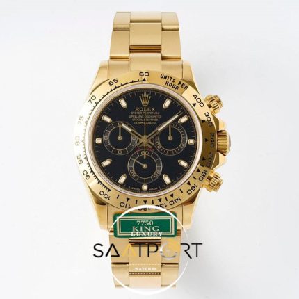 Rolex Daytona 116508 King Factory Siyah Kadran 40 mm Gold Kasa Super Clone ETA