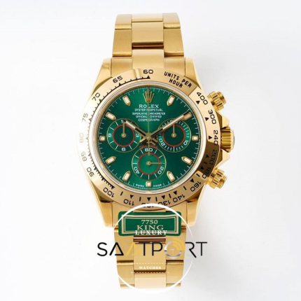 Rolex Daytona 116508 King Factory Yeşil Kadran 40 mm Gold Kasa Super Clone ETA