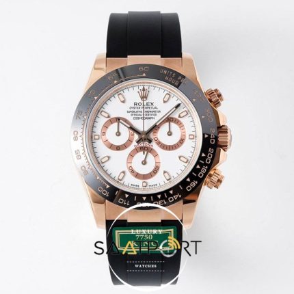 Rolex Daytona 116515 King Factory Beyaz Kadran 40 mm 904L Rose Kasa Super Clone ETA