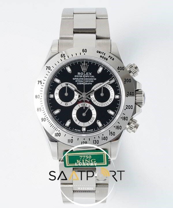 Rolex Daytona 116520 King Factory Siyah Kadran 40 mm Gold Kasa Super Clone ETA