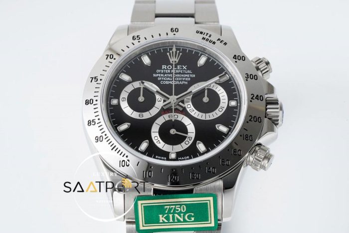 Rolex Daytona 116520 King Factory Siyah Kadran 40 mm Gold Kasa Super Clone ETA